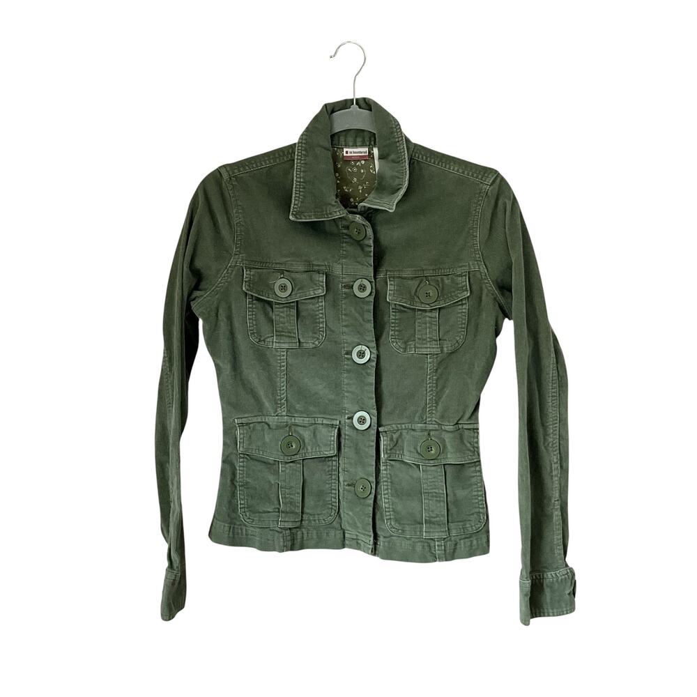 No Boundaries Green Corduroy Utility Jacket: Y2K, Modern